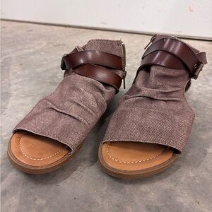 Brown Open-Toe Sandals